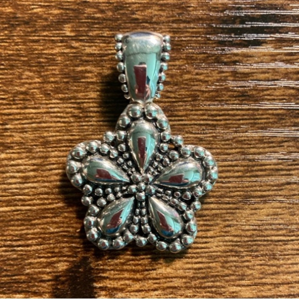 Ross Simons Thai silver flower pendant